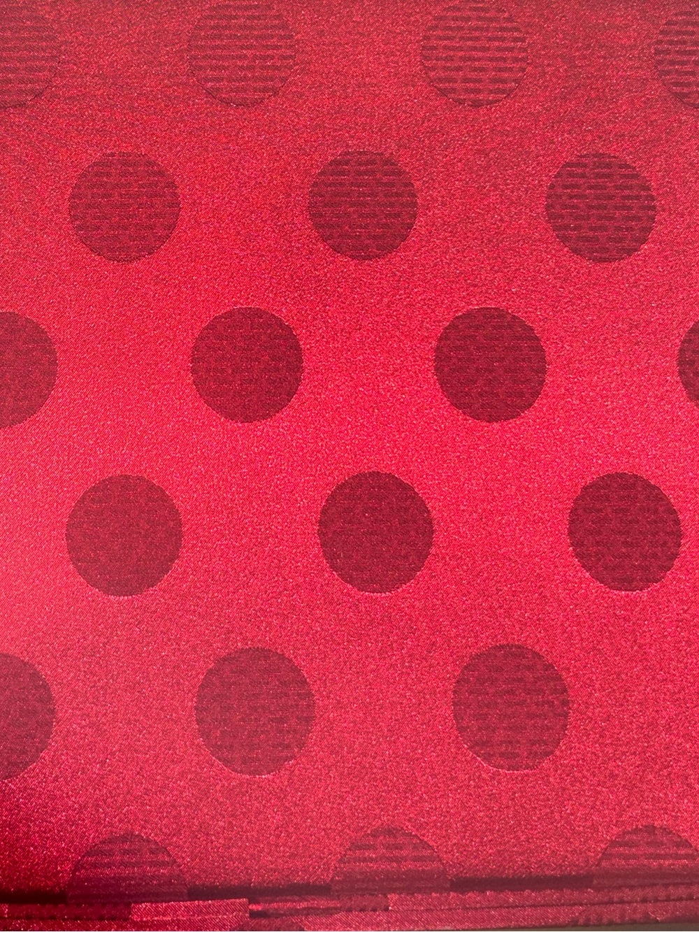 Estée Lauder Red Polka Dot Dome Cosmetic Bag with products